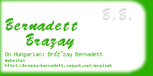 bernadett brazay business card